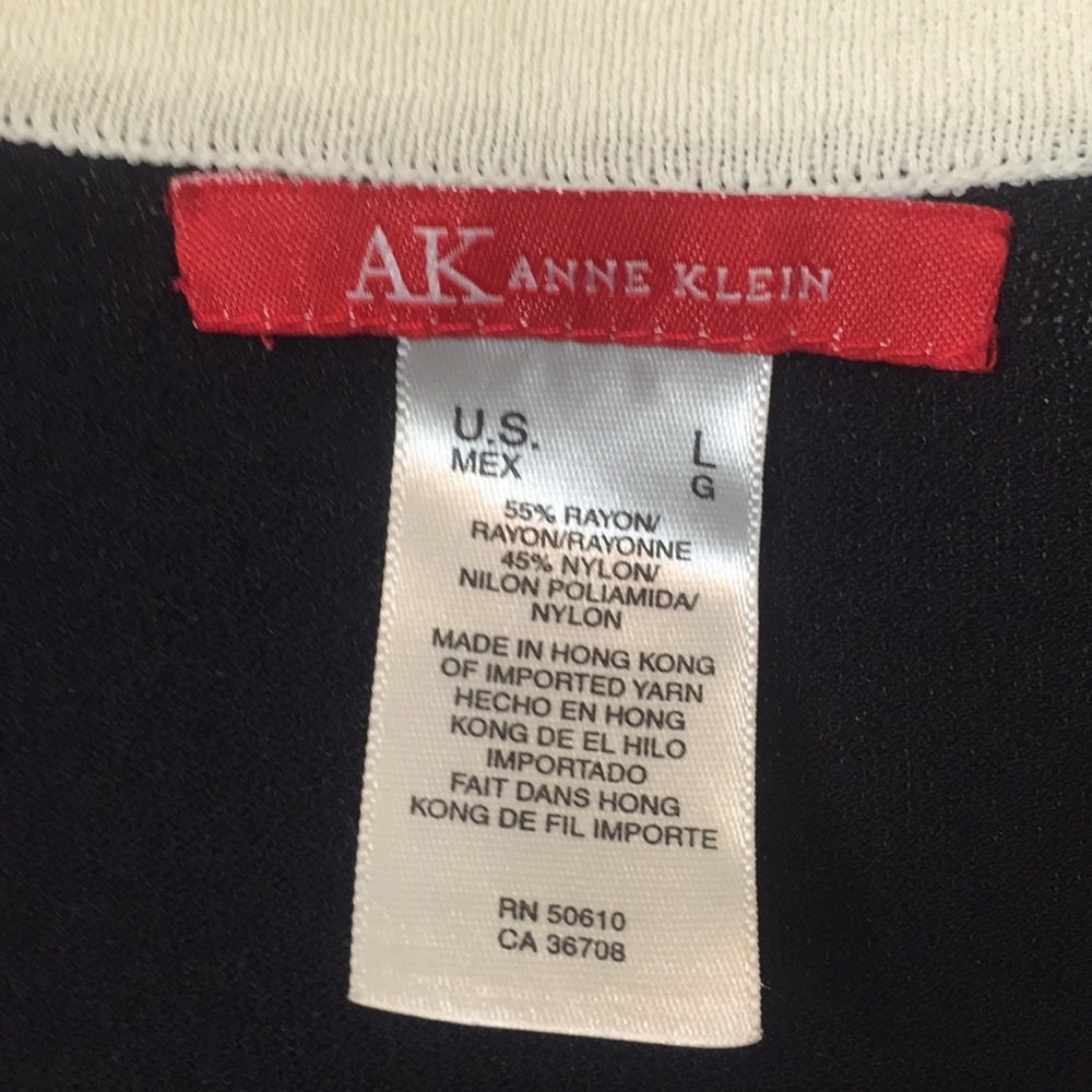 Anne Klein Black/Beige Knit Top - Picture 3 of 8